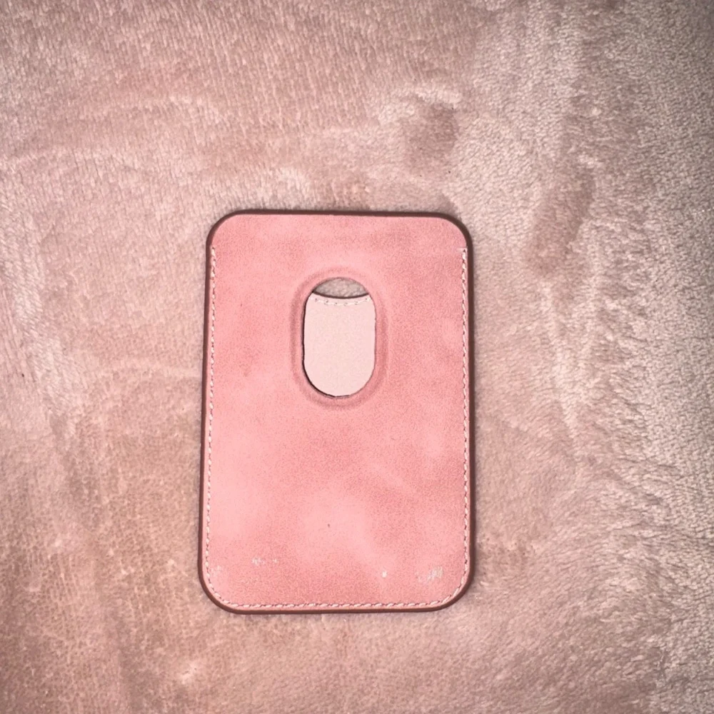 Magnetic Glittery Pink Card Holder for Cell Phones
